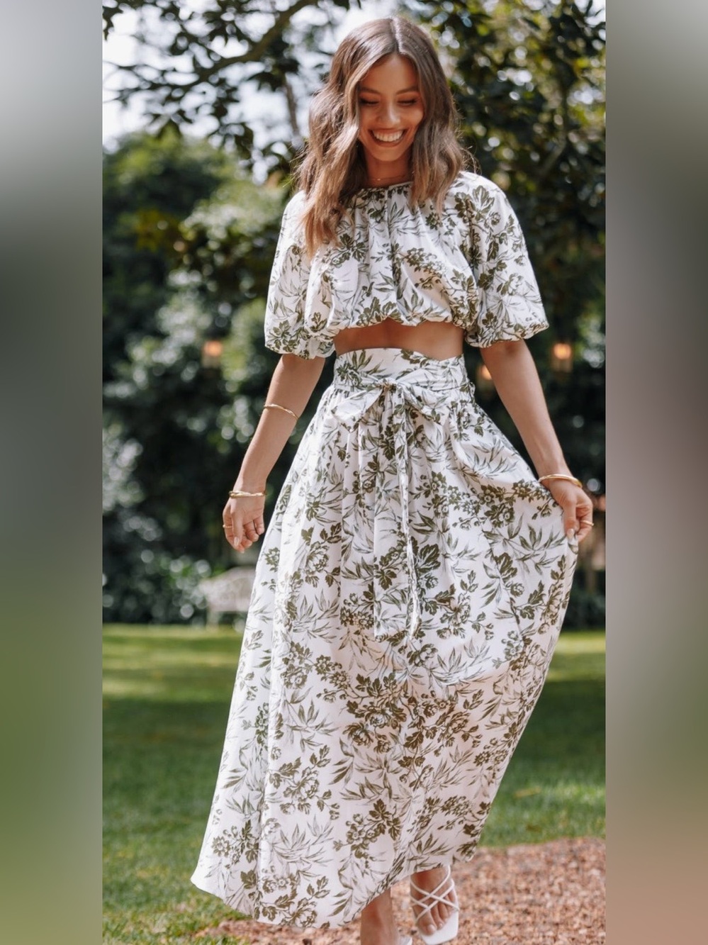 Petal & Pup Delilah Print Crop Top & Maxi skirt